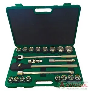Набір торц головок 3/4" DR 19-50мм, 21 предм. (6621MB HANS tools)