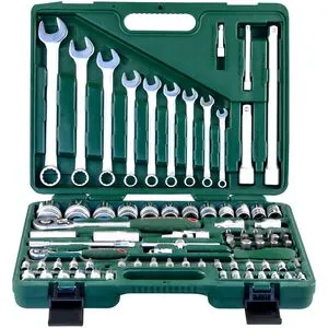 Набор торцевых головок 1/4"DR 4-14 мм и 1/2"DR 14-32 мм и комбинированных ключей 8-22 мм, 82 предмета, S04H52482S JONNESWAY