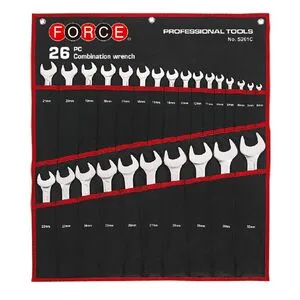 Набор ключей рожково-накидных на полотне 26 пр. 6-32 мм (5261C Force)