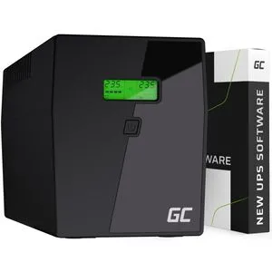 Источник бесперебойного питания UPS 2000VA 1200W с ЖК-дисплеем 4x розетки Green Cell UPS05