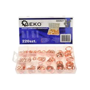Набор медных шайб 220 шт G02821 Geko