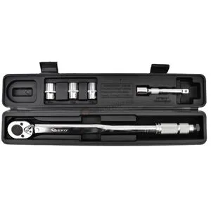 Динамометрический Ключ 1/2 "42-210Н + 3 головки и удлинитель, GEKO G10064