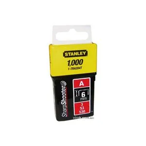 Скоба для степлера "Light Duty" тип "А", h = 6 мм, 1000 шт., 1-TRA204T STANLEY