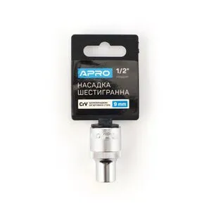 Насадка шестигранная CrV 1/2 (9мм), APRO 252709
