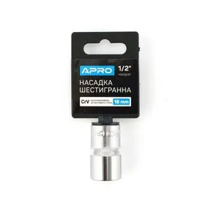 Насадка шестигранная CrV 1/2 (16мм), APRO 252716