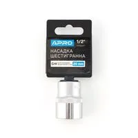 Насадка шестигранная CrV 1/2 (20мм), APRO 252720