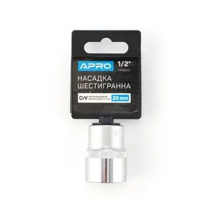 Насадка шестигранная CrV 1/2 (20мм), APRO 252720