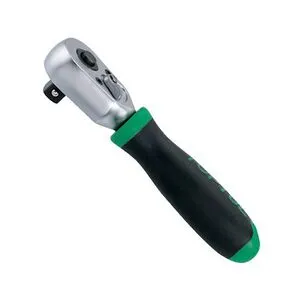 Трещотка 1/4" 45 зубцов укороченная (резиновая ручка), CJDI0812 TOPTUL