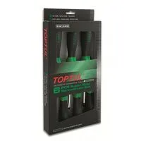 Набор отверток 6 ед. (PH1x80, PH2x100, PH3x150, SL4x100, SL6, 5x150, SL10x200), GAAE0611 TOPTUL