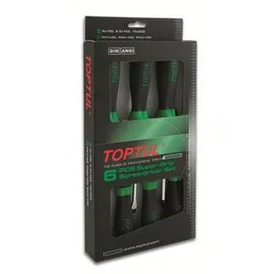 Набор отверток 6 ед. (PH1x80, PH2x100, PH3x150, SL4x100, SL6, 5x150, SL10x200), GAAE0611 TOPTUL