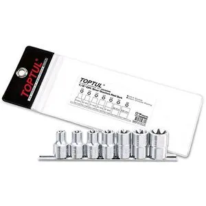 Набор головок TORX 1/2" E10-E24 7 ед. (звезда Давида), GAAG0704 TOPTUL