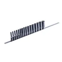 Набор головок длинных 1/2" 15 ед. 8~19, 21, 22, 24мм (на планке), GAAQ1606U TOPTUL