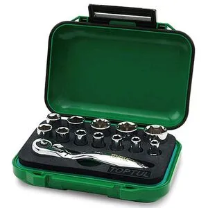 Набор головок с трещоткой 1/4" 13 ед., GABW1301 TOPTUL