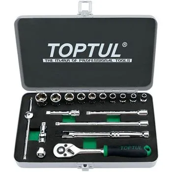 Набор инструмента 1/4" 18 ед. дюймового 3/16"-9/16", GCAD1811 TOPTUL