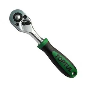 Трещотка 1/4" 36 зубцов (пластиковая масло-бензостойкая ручка), S135 TOPTUL