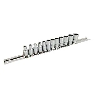 Набор головок 12-гр. 1/4" 12ед. 4~13мм (на планке) TOPTUL GAAQ0801U-12