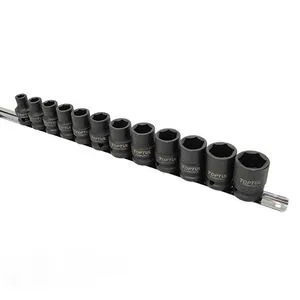 Набор ударных головок 1/2" 12 ед. 8,10,12~19,21,22мм на планке TOPTUL GAAQ1612M
