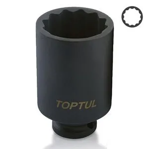 Головка торцева ударна довга 1/2" 30мм 12-гр. TOPTUL KABJ1630