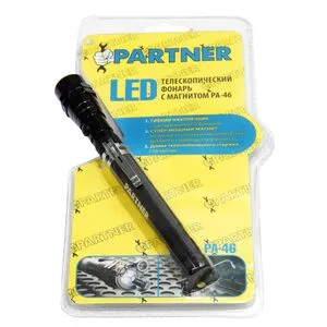 Телескопічний LED ліхтар з магнітом, 3 світлодіоди, PA-46 LED PARTNER