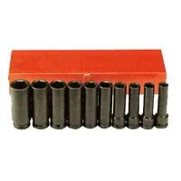 1/2" Набор головок 6-гр. глубоких ударных 10 пр. (3/8" - 15/16") (4107S Force)