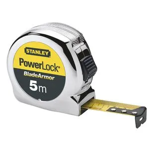 Рулетка 5м х 25мм "MICRO POWERLOCK" армированная лента STANLEY 0-33-514