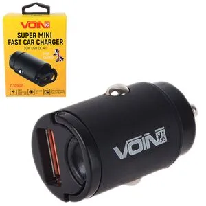 Автомобильное зарядное устройство VOIN 30W, 1USB QC4.0 12/24V (4.5V*5A, 5V*4.5A, 9V*3A,12V*2.5A) (C-