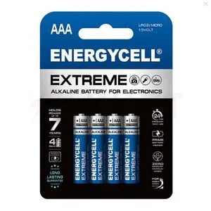 Батарейка ENERGYCELL EN24EX-B4 1.5V щелочная R03, ААA4 BLISTER (4820226380214)