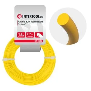 Леска для триммера "круг", 2.7 мм x 15 м INTERTOOL DT-2304