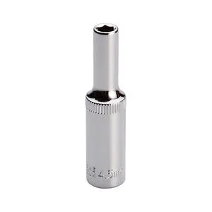 Головка шестигранная удлиненная 1/4", 4.5мм, Cr-V. STORM, INTERTOOL ET-0453