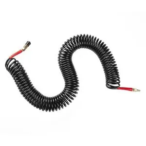 Шланг BLACK M-Flex 6.5х10мм, 20м спиральный полиуретановый c поворотным шарниром, латунными быстроразъемными соединениями STORM, PT-1795 INTERTOOL