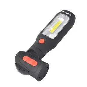 Лампа светодиодная аккумуляторная, 2 магнита, 2крючка, 180гр. 3WСОВ, 1W1LED, 3.7V, 2000mAh, F-01404 FORSAGE