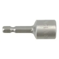 Насадка торцевая магнитная 6-гранная HEX М12 x 48 мм. HEX Ø = 1/4 ", YT-1507 YATO