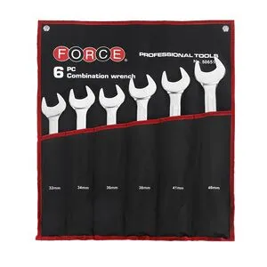 Набор ключей рожково-накидных на полотне 6 пр. (1-1/4"-1-5/8") (50651S Force)