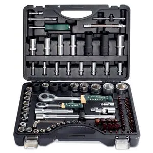 Набор инструментов 94 + 6пр. 1/4" , 1/2" 6гр. + Гол.-бита 1/4" : T40; биты 5/16": М5,6,8,10,12,14; головка, RF-4941-5 PREMIUM ROCKFORCE