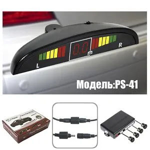 Парктроник TIGER PS-41/LED/4 датчика D=18mm/коннектор/black/black