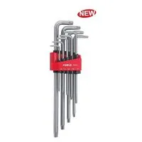 Набор ключей Torx Г-обр. с отверстием экстрадлинных 9 пр. (T10-T50) (5098XLT Force)