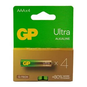 Батарейка GP ULTRA ALKALINE 1.5V 24AU21-SB4 щелочная, LR03, ААА (4891199218255)