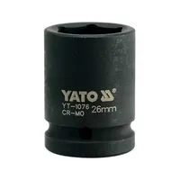 Головка торцевая ударная 6-гранная квадрат 3/4 ", М = 26 мм, L = 50 мм, YT-1076 YATO