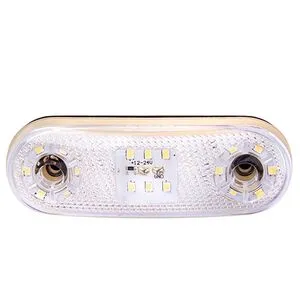 Повторитель габарита (овал) 21 LED 12/24V белый (TH-2130-white)