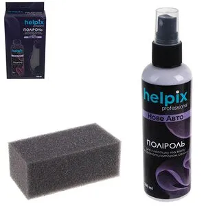Полироль для пластика и винила HELPIX Professional 100мл  НОВОЕ АВТО  + губка 2476