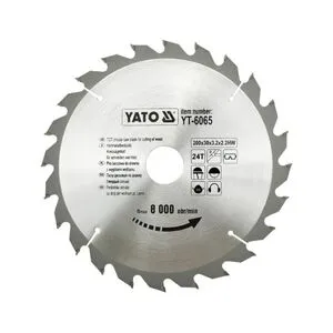 Диск пильный победитовым по дереву 200х30x3.2x2.2 мм, 24 зубцы, RPM до 8000 1 / мин, YT-6065 YATO