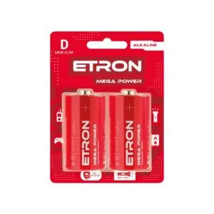 ETRON Mega Power D-LR20 Blister Alkaline, 2 pcs D-С2