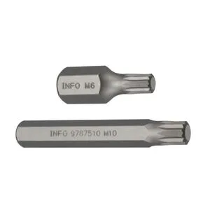 10 мм Бита Spline M8, L=75 мм, 9787508 INFO tools