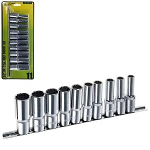 Набор головок высоких 1/2 на планке 10-24 mm. 11 предм. 12гр, НГП-4011-12 ALLOID