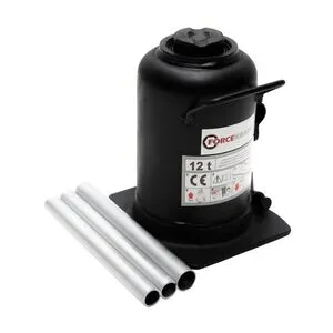 Домкрат бутылочный 12т (h min 240 мм, h max 590 мм) двуштоковий, FK-TH812001 FORCEKRAFT