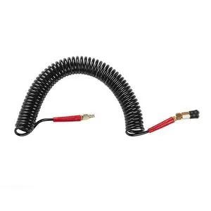 Шланг BLACK M-Flex 5.5х8мм, 10м спиральный полиуретановый c поворотным шарниром, латунными быстроразъемными соединениями STORM, PT-1790 INTERTOOL