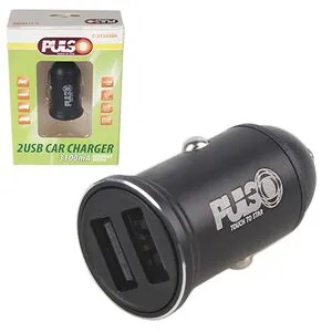 Автомобильное зарядное устройство PULSO, 2USB (12/24V - 5V 3,1A) (C-31203BK)