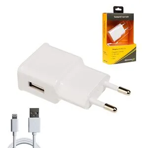 Зарядное устройство Grand-X CH765LTW USB 5V 1A White с защитой от перегрузки + cable USB-Lightning (CH-765LTW)
