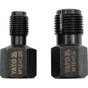 Метчики для ремонта резьбы лямбда-зонда, M12x1,25 и M18x1,5 с 6-гран. приводом, 2 шт., YT-1756 YATO