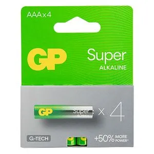 Батарейка GP SUPER ALKALINE 1.5V 24A21-SB4 щелочная, LR03 (4891199218224)